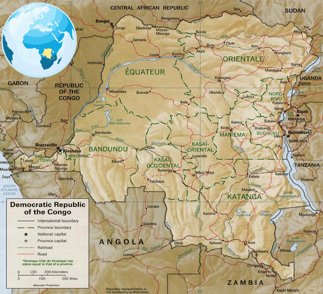 Democratic Republic of Congo Map